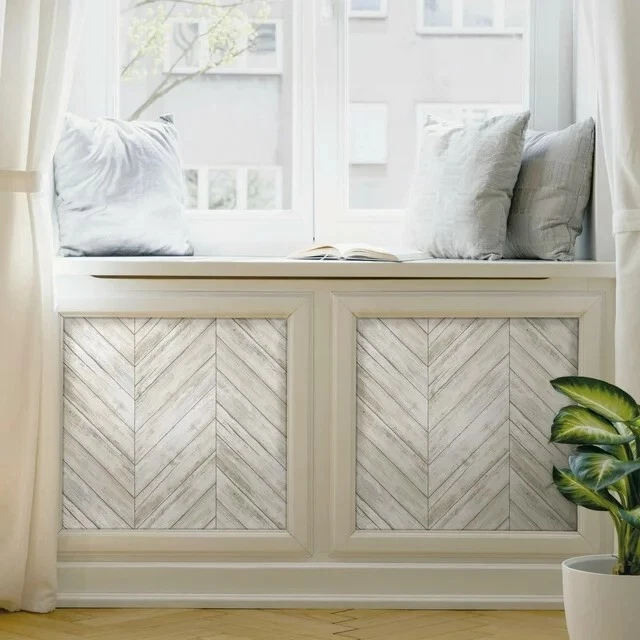 Tableros de espiga de madera RoomMates pelar y pegar papel tapiz WM11453PLS 20,5" x 18' Foto 4 de 4