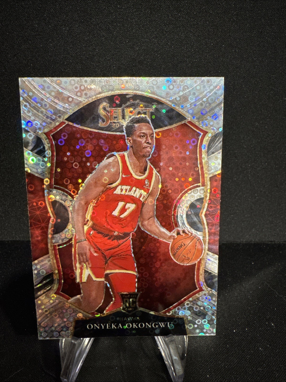 2020-21 Panini Select Basketball-Onyeka Okongwu #66-Fast Break Disco Prizm