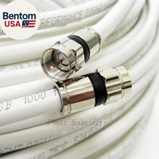 12Ft White Perfect Vision Solid Copper UL CM CL2 Rated for in Wall Installation 