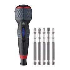 Vessel Tools BALL GRIP Rechargeable Screwdriver 3 Adj speed  w/ 5pc Bit Set