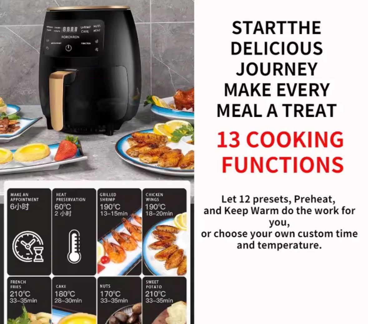 Extra Large Digital Air Fryer Silver Crest