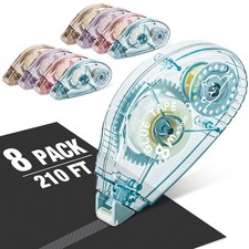 Double Sided Tape Roller, 8 Pack Adhesive Scrapbook Tape Runner for Crafts