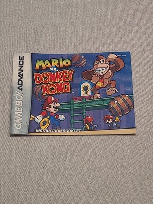 Mario vs Donkey Kong Nintendo Game Boy Advance Instruction MANUAL ONLY