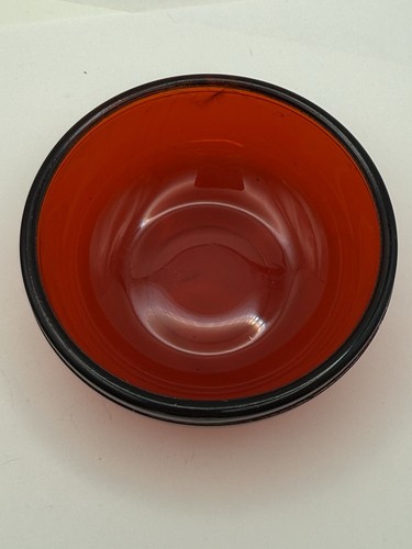 Vintage RUBY RED Glass CONDIMENT DISH w/Silver Metal Basket - Picture 15 of 24