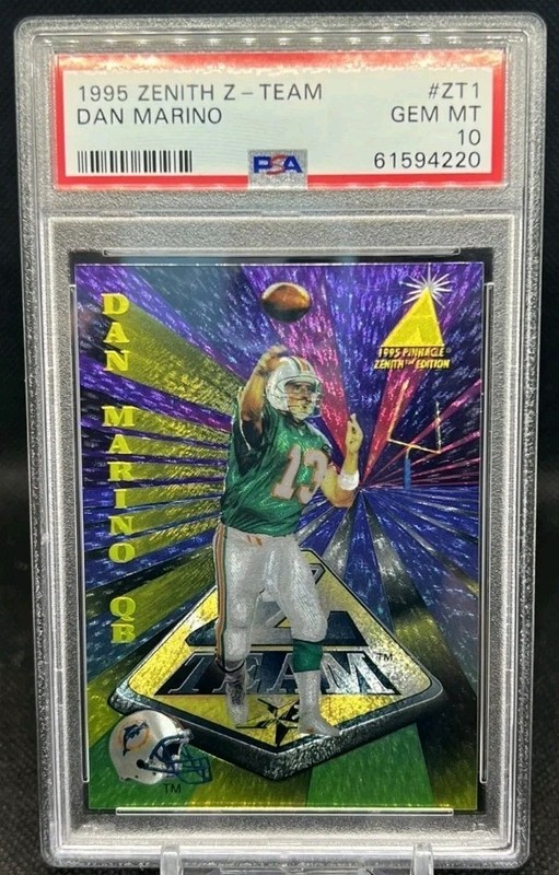 1995 Pinnacle Zenith Z-TEAM DAN MARINO #ZT1 PSA 10 GEM MINT HOF  POP 14 RARE