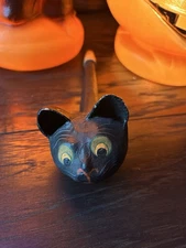 Vintage Paper Mache Cat Noisemaker Halloween Papier Mache