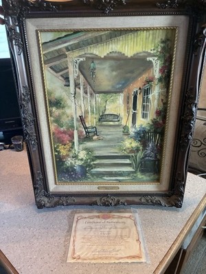 Marty Bell Painting  Patricia s Porch  #63/500; With COA, Original Frame!