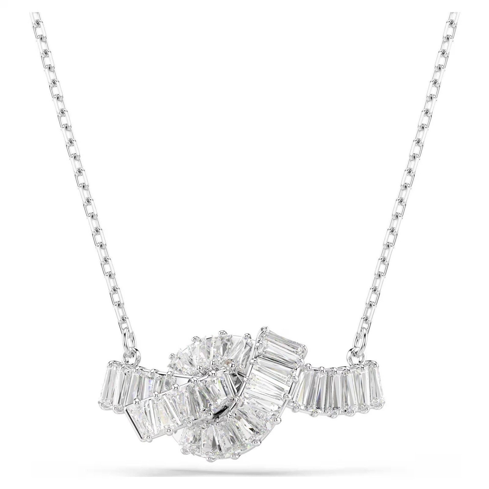 Collana Swarovski Matrix Pendente Nodo 5728553 necklace Cristalli Rodio Donna