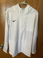 Nike Men  s Hooded 1/4 Zip Pullover Size Large White