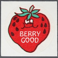 Vintage TREND Scratch and Sniff MATTE Sticker STRAWBERRY - No TM