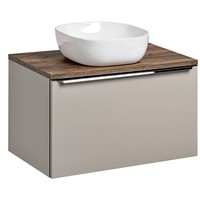 Badezimmer Waschtisch-Unterschrank Badezimmerschrank Set Waschbecken Grau