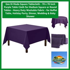 70 x 70 Inch Heavy-Duty Purple Tablecloth - Ideal for Elegant Gatherings