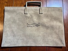 Vintage 1977 Suede Tote Bag NCSLA Baltimore Chapter USA Unique Carryall By Hazel