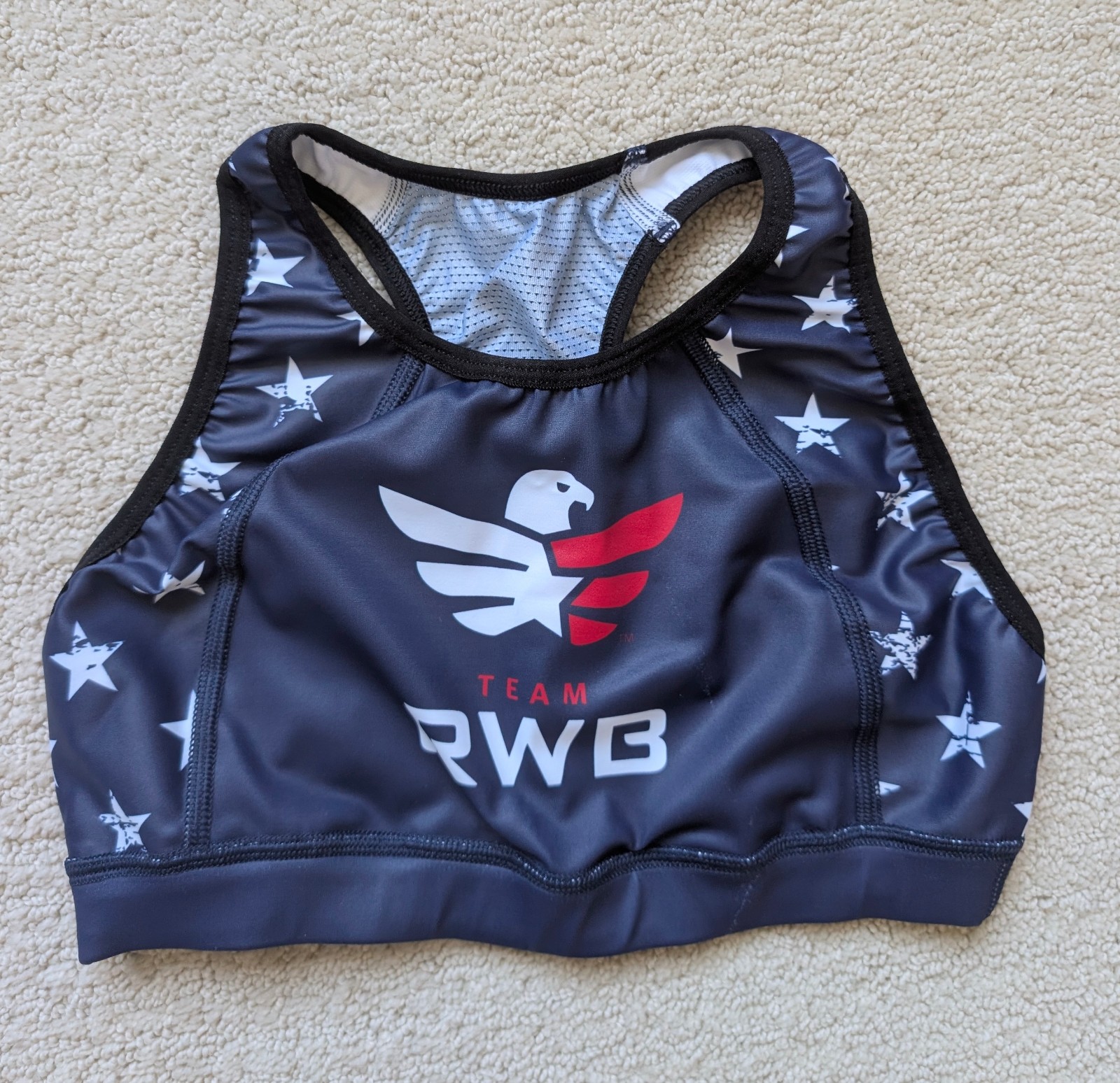 NEW Wattie Ink Tri Top Team RWB Contender Race Bra Women's XS Small sports run