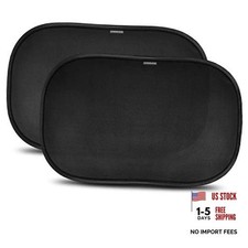 CARAMAZ Car Window Shade for Baby with Certified UV-Protection 2 Pack - Black