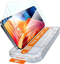 4-Pack HD Tempered Glass Screen Protector for iPhone 15 Pro Max, 9H Shatterproof