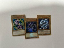 Yugioh Blue Eyes White Dragon Red Eyes Black Dragon Dark Magician Mago Set NM
