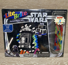 Lite Brite Star Wars Trilogy Picture Refill 2004 Sealed Cube Travel Flat Screen