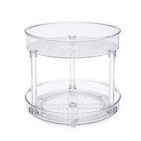 Amazon Basics Lazy Susan Drehregal 2 Ebenen Transparent Organizer 22.9 Cm