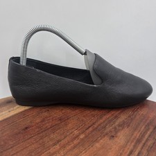 Birdies The Starling Shoes Women's 6.5 Black Leather Venetian Flats Loafers