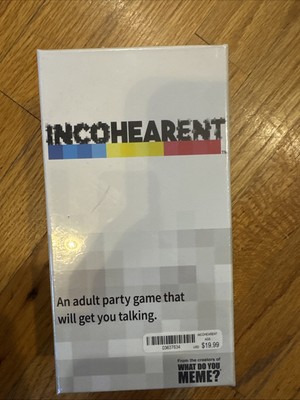 INCOHEARENT  ADULT PARTY CARD GAME BY RELATABLE AGE 17+ (NEW)