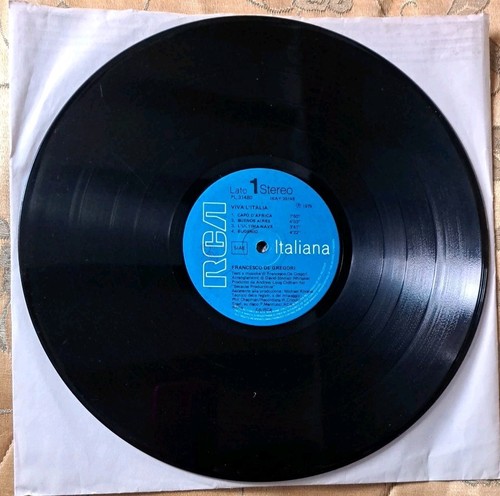 LP VINILE FRANCESCO DE GREGORI - VIVA L'ITALIA - ItalyPress RCA 1979 No Cover VG - Bild 2 von 4