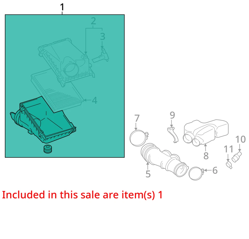 Air Cleaner 4.0L 1GRFE Engine 6 Cylinder Fits 10-24 4 RUNNER 5214767 - Image 3 of 4