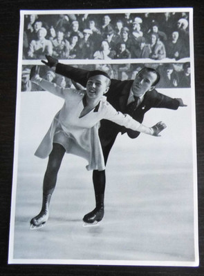 Olympia Olympics 1936 Cigarette Large card Figur skat Maxi Herber - Ernst Baier