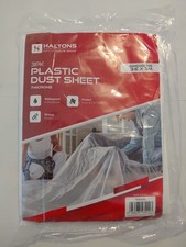 3 Large Dust Sheets 3.6M X 3M Decorating Painters Clear Plastic Polythene Covers