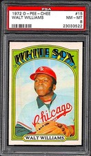 1972 OPC O Pee Chee Baseball # 15 Walt Williams  PSA  8 NMMT