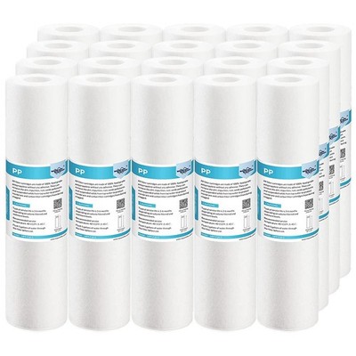 20 PACK 5 Micron Sediment Water Filters Cartridge For Reverse Osmosis 10'' x 2.5''