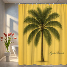 Palm Tree Shower Curtain - Tropical Home Decor