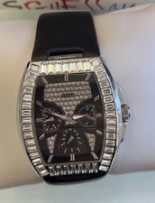 Guess U15025L1 Black Leather Watch