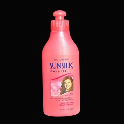 Sunsilk Hydra TLC 24/7 Creme Leave In Hair Treatment Nutri-Keratin 7oz Vintage