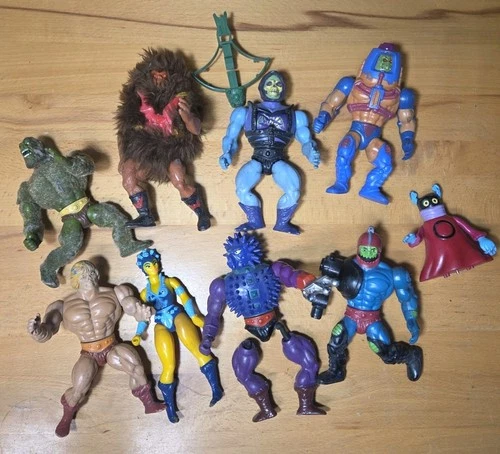 He-Man Masters Of The Universe Vintage 1980s Mattel Action Figure Lot - As Is