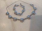 Sterling Silver Alice Caviness Blue Cat's Eye Moonstone 16" Necklace & Bracelet  — photo 3