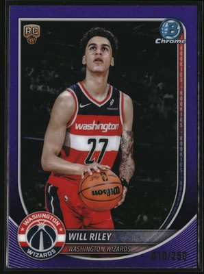 Will Riley 2025-26 Bowman Chrome Purple Refractor #BCV-21 #/250