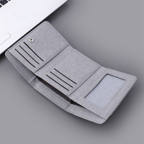 Multi-position Men Wallets Short Canvas Money Clip Bank Card Storage Bag - Picture 12 of 12