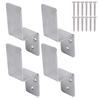 2x4 Door Barricade Brackets|4PCS Heavy Duty Stainless Steel Drop Open Bar Sec...