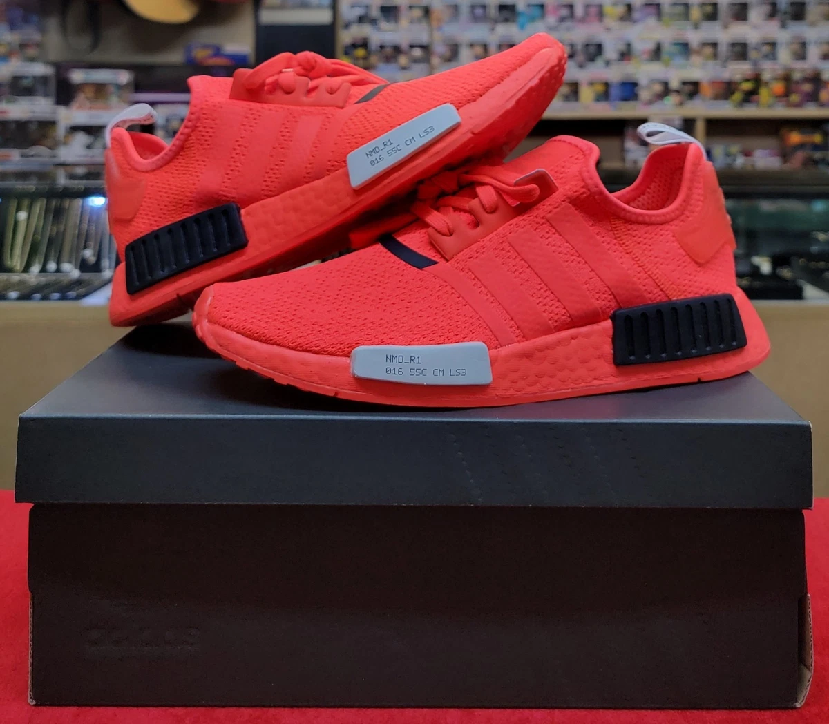 adidas gazelle silver green womens Adidas NMD R1 Core Black Solar Red Grey main image 0