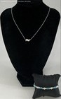 925 Sterling Silver Pearl Howlite Jewelry w/ Bracelet, Necklace 8.6g — photo 1