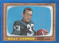 1966 TOPPS FOOTBALL (EX) # 106 BILLY CANNON - OAKLAND RAIDERS