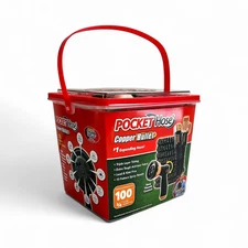 Pocket Hose Copper Bullet 100' Expandable Garden Hose with Spray Nozzel