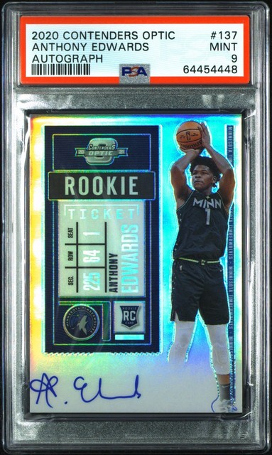 Anthony Edwards 2020 Panini Contenders Optic Rookie Ticket Autographs