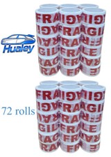 72 Rolls Fragile Heavy Duty Packing Tape 2 Mil 2" x 100 Yards