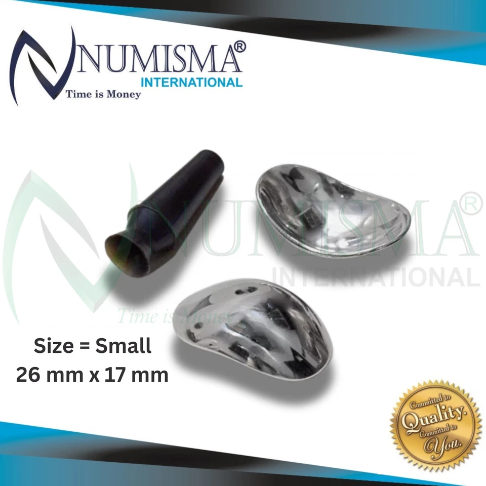 Protector ocular corneal láser protectores oculares acero inoxidable 26 mm X 17 mm juego de 2 piezas Foto 2 de 4