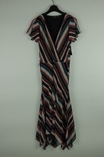Lauren Ralph Lauren Women's Striped Crinkle Georgette Dress Midi 6 $185
