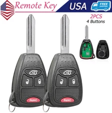 2 For 2005 2006 2007 Jeep Grand Cherokee Remote Keyless Entry Control Key Fob