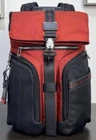 TUMI Alpha Bravo Logistics Backpack Bag Red Colors Nylon Leather Outlet New