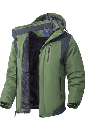 Mens Skiing Jackets with Hoode Snowboard Rain Waterproof Fleece Winter Coat